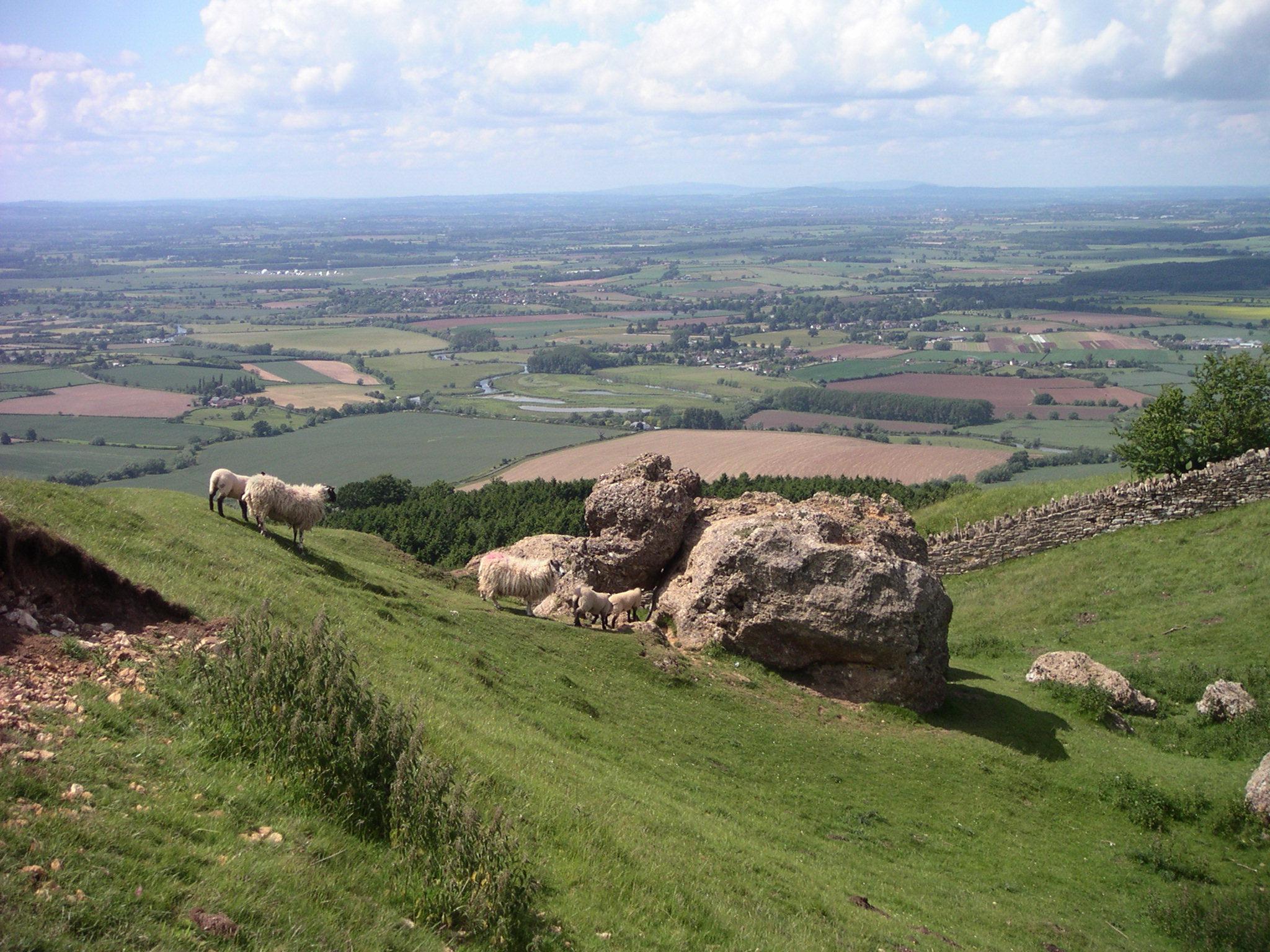 Scenic view of Bredon Hill