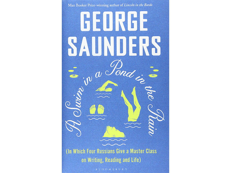Book cover for 'A swim in a pond in the rain' by George Saunders