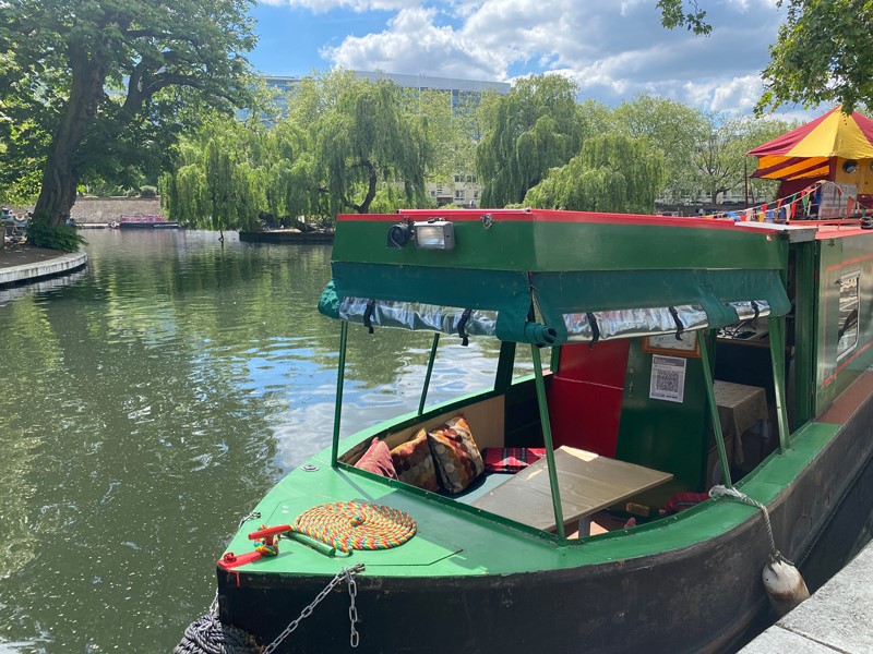 The Lady A private canal boat in London Paddington 
