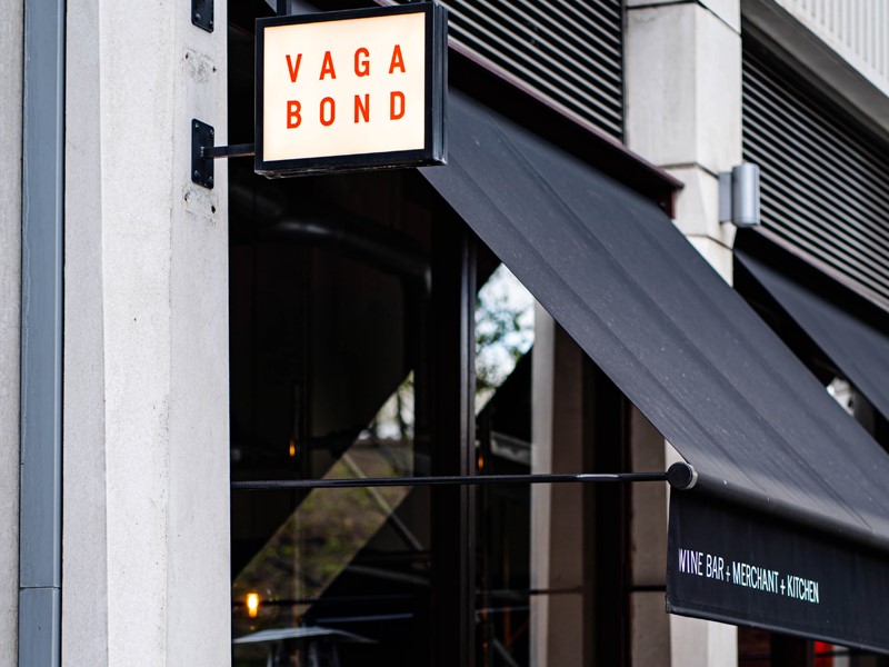 outside view of the wine bar Vagabond in Paddington