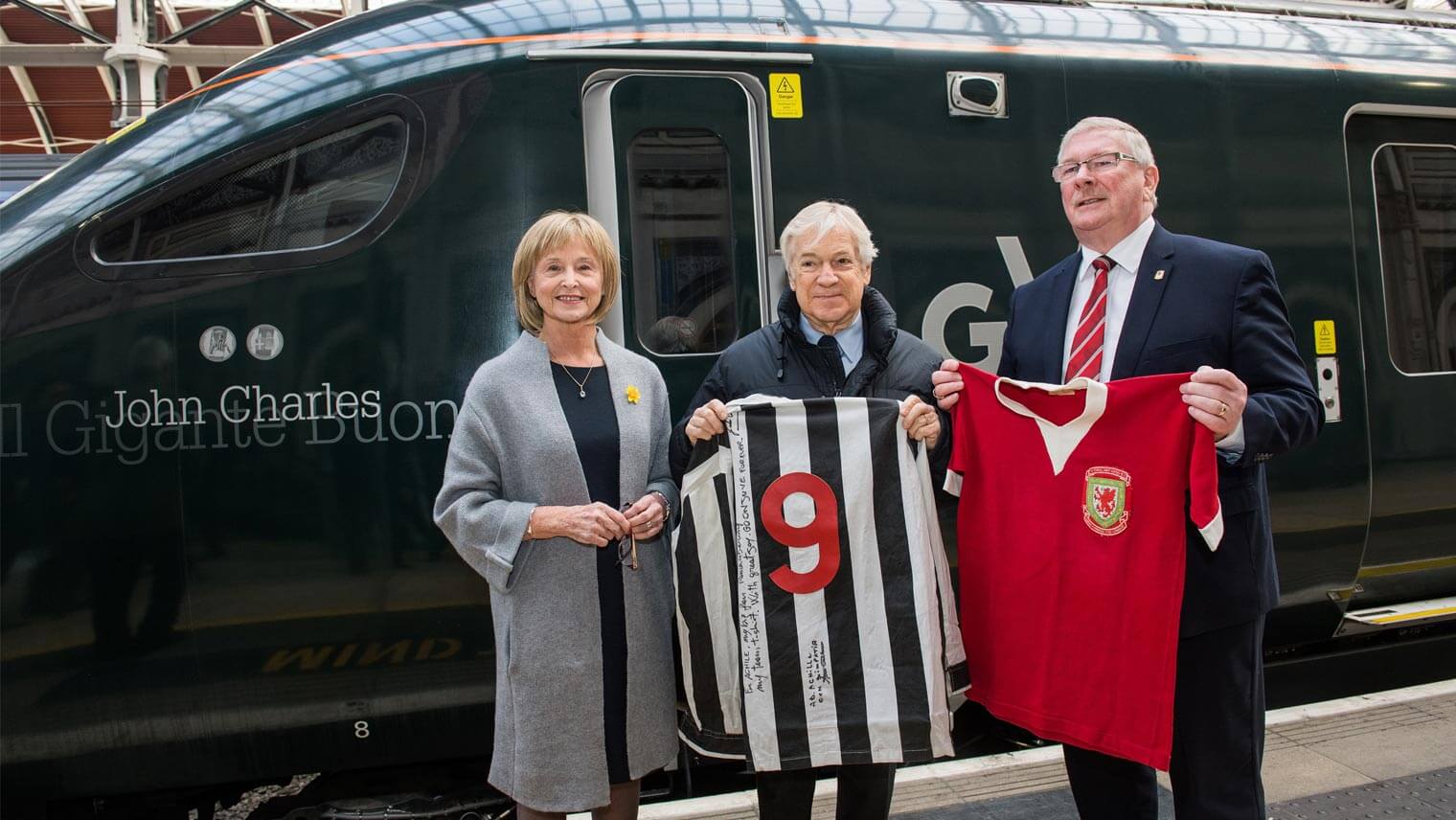 John Charles next to a GWR IET