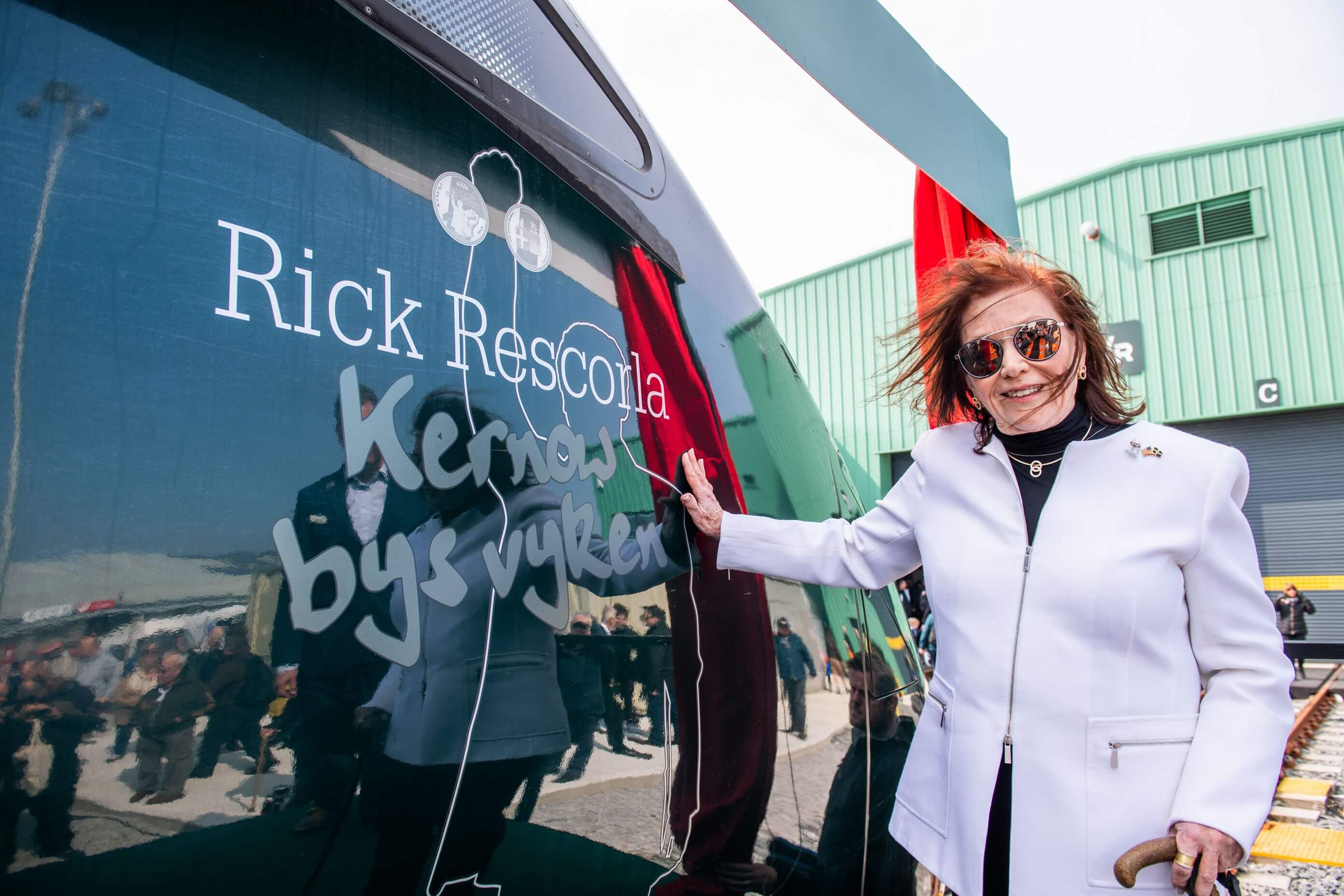 Rick Rescorla's wife Susan at the train naming in the Long Rock train depot