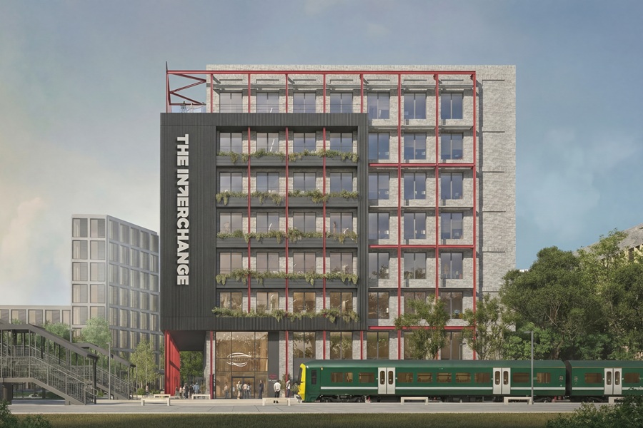 An artist's impression of Bristol Brabazon station