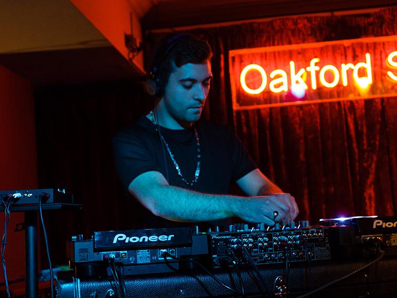 DJ at Oakford nightclub in Reading 