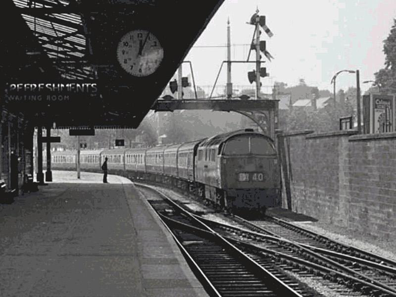Old picture of Newton Abbott train station