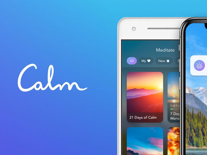 The mobile app Calm includes mindfulness, meditation and more 