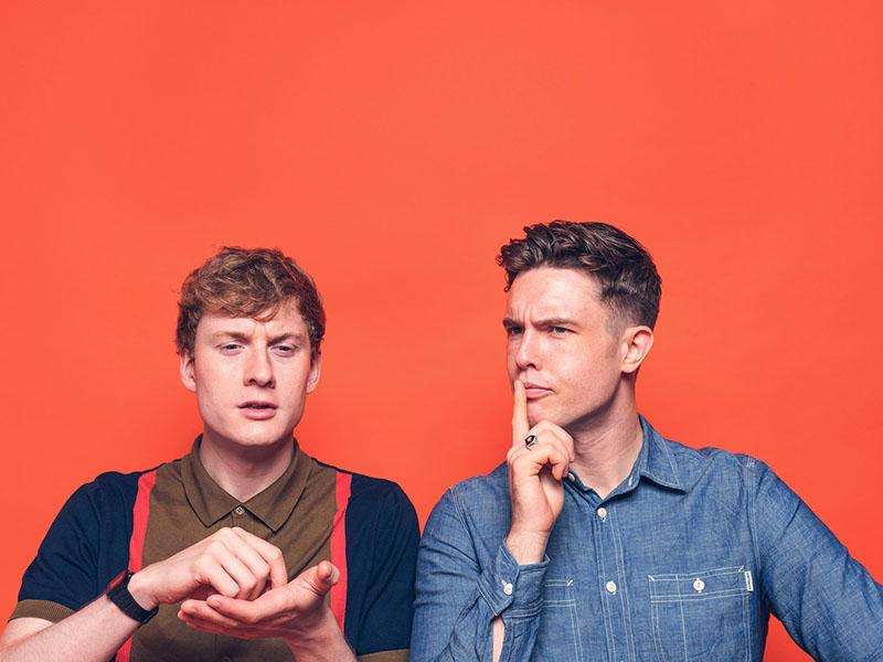 promotional image of James Acaster and Ed Gamble for their podcast 'Off Menu'