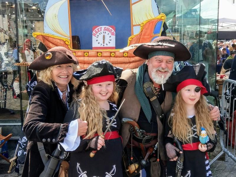 Family dressed as pirates