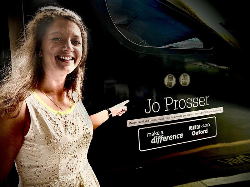 Jo Prosser with her named train