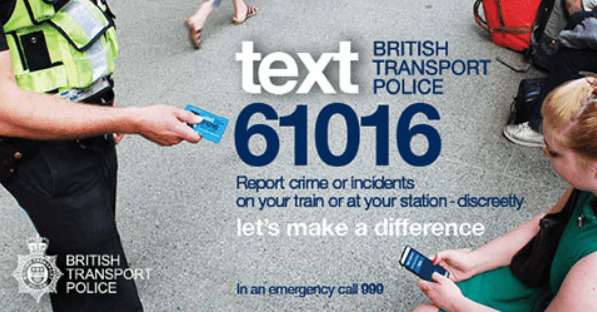 British Transport Police text number