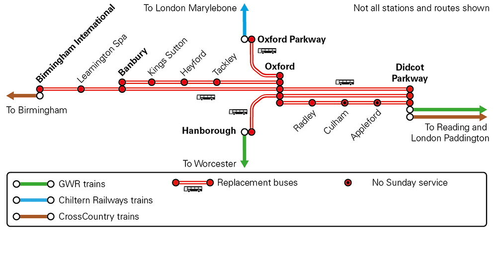 Oxford area rail upgrades map